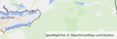 Mapa z zaznaczonym Augostowem