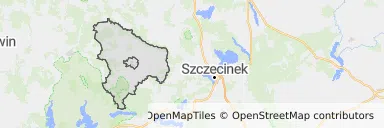 Mapa z zaznaczonymi Barwicami