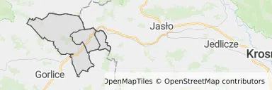 Mapa z zaznaczonym Bieczem