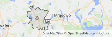 Mapa z zaznaczonym Biskupcu