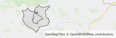 Mapa z zaznaczoną Bobowej