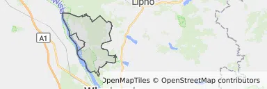 Mapa z zaznaczonym Bobrownikami