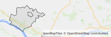 Mapa z zaznaczonym Bodzanowem