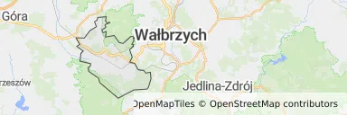 Mapa z zaznaczonymi Boguszowie-Gorcami