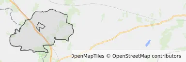 Mapa z zaznaczonym Bojanowem