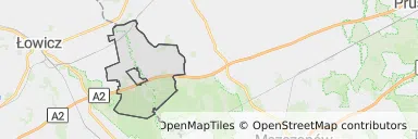 Mapa z zaznaczonym Bolimowem