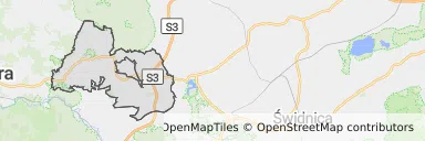 Mapa z zaznaczonym Bolkowem