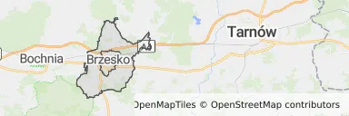 Mapa z zaznaczonym Brzeskiem