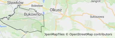 Mapa z zaznaczonym Bukownem