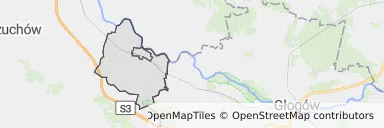 Mapa z zaznaczonym Bytomiu Odrzańskim