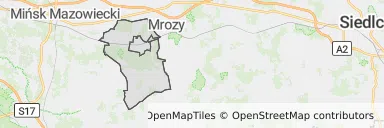 Mapa z zaznaczonym Cegłowem