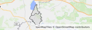 Mapa z zaznaczonym Chełmkiem