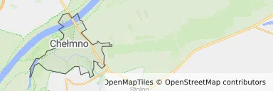 Mapa z zaznaczonym Chełmnem