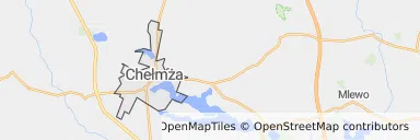 Mapa z zaznaczoną Chełmży