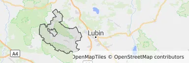 Mapa z zaznaczonym Chocianowem