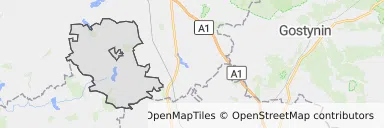 Mapa z zaznaczonym Chodczem