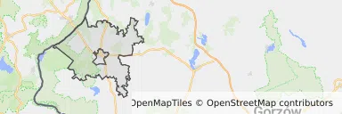 Mapa z zaznaczoną Chojnem