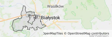 Mapa z zaznaczonym Choroszczy