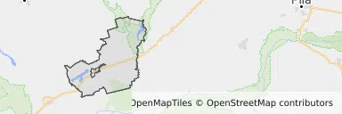 Mapa z zaznaczonym Dobiegniewem