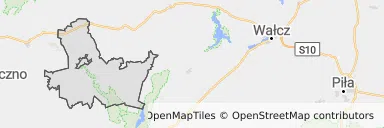 Mapa z zaznaczonym Drawnem