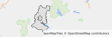 Mapa z zaznaczonym Drawsku Pomorskim