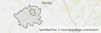 Mapa z zaznaczonym Drobinem