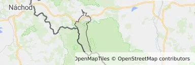 Mapa z zaznaczonym Dusznikach-Zdroju