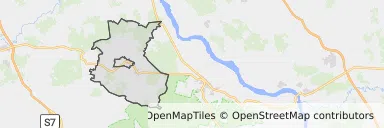 Mapa z zaznaczonym Głowaczowem