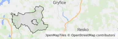 Mapa z zaznaczonym Golczewem