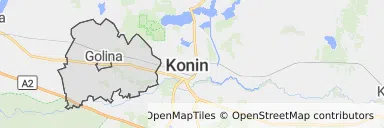 Mapa z zaznaczoną Golinem