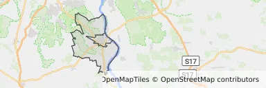 Mapa z zaznaczoną Górze Kalwarii