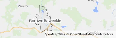 Mapa z zaznaczonym Górowie Iławeckim