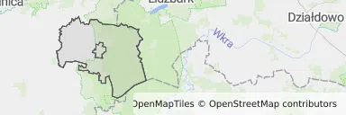 Mapa z zaznaczonym Górznem