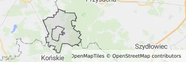 Mapa z zaznaczonym Gowarczowem