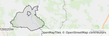 Mapa z zaznaczonym Grabowie nad Prosną