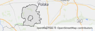 Mapa z zaznaczonym Grabowem