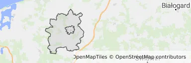 Mapa z zaznaczonymi Gryficami