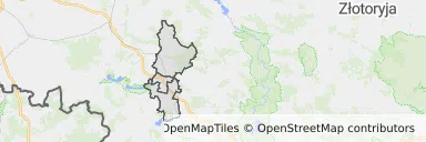 Mapa z zaznaczonym Gryfowie Śląskim