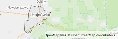 Mapa z zaznaczoną Hajnówką