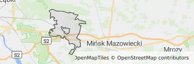 Mapa z zaznaczonym Halinowem