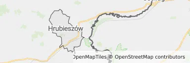 Mapa z zaznaczonym Hrubieszowem