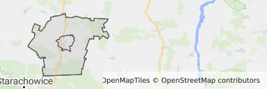 Mapa z zaznaczoną Iłży