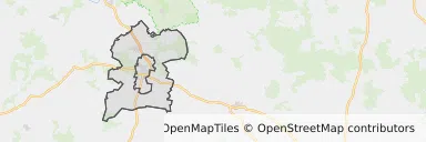 Mapa z zaznaczonym Jarocinem