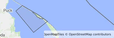 Mapa z zaznaczoną Jastarni