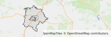 Mapa z zaznaczonym Jędrzejowem