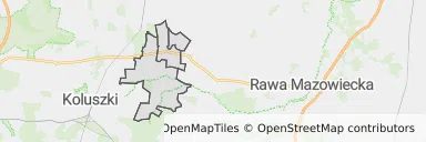 Mapa z zaznaczonym Jeżowem