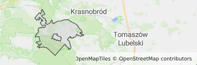 Mapa z zaznaczonym Józefowem