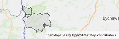 Mapa z zaznaczonym Józefowie nad Wisłą