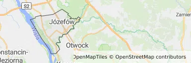 Mapa z zaznaczonym Józefowem