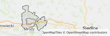 Mapa z zaznaczonym Kałuszynem